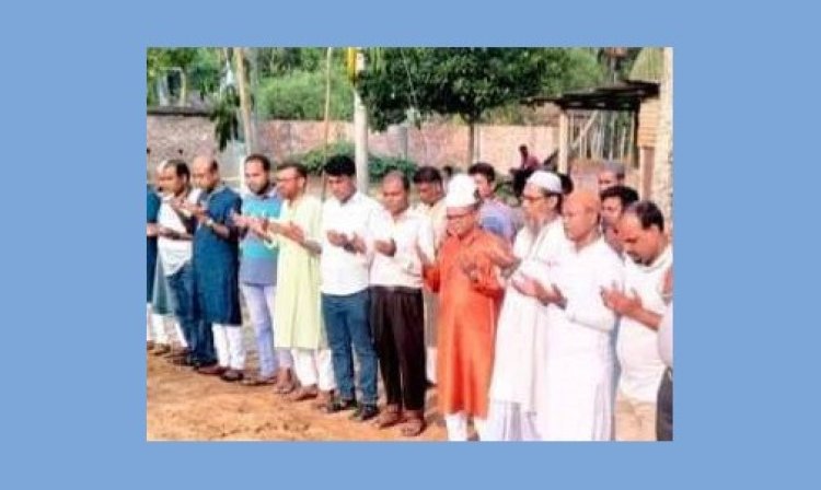 ফুলবাড়িয়ায় পৌর বিএনপি'র নেতার কবর জিয়ারত করলেন কেন্দ্রীয় যুবদল নেতা