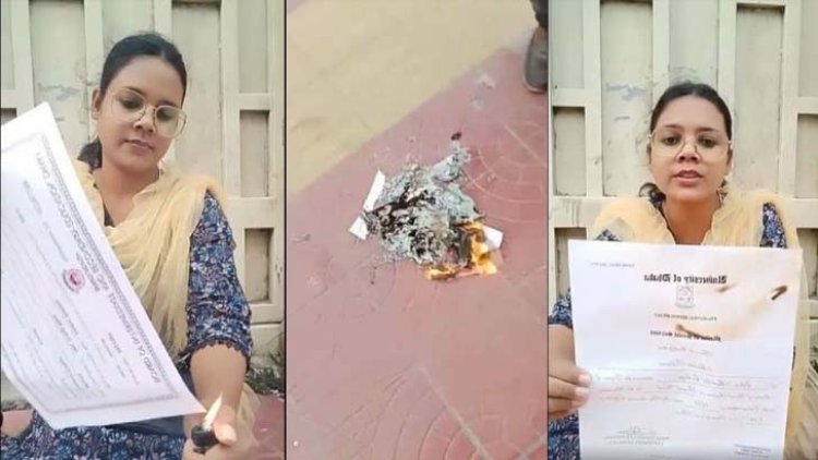 ‘সার্টিফিকেট রেখে লাভ কী?’ পুড়িয়ে ফেললেন ইডেন শিক্ষার্থী