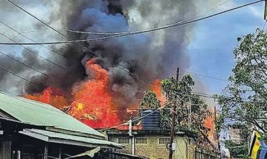 মণিপুরে প্রতিমন্ত্রীর বাড়িতে আগুন ধরিয়ে দেয় জনতা