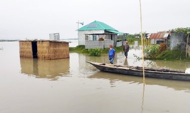 কুড়িগ্রামে চর-নিম্নাঞ্চল প্লাবিত, ঈদের আগেই বন্যার শঙ্কা