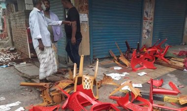 রাজশাহীতে নির্বাচনি ক্যাম্প ভাঙচুর, হাতাহাতি