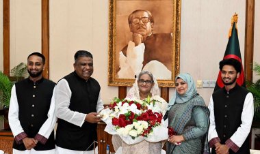 প্রধানমন্ত্রীর সঙ্গে সিলেটের নবনির্বাচিত মেয়রের সৌজন্য সাক্ষাৎ