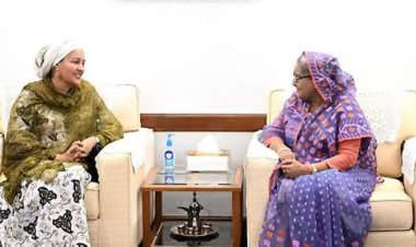 প্রধানমন্ত্রীর সঙ্গে জাতিসংঘের ডিএসজি আমিনার সাক্ষাৎ