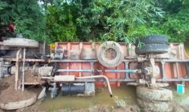 ইটবোঝাই ট্রাক উল্টে ২ শ্রমিক নিহত