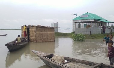 কুড়িগ্রামের নিম্নাঞ্চল প্লাবিত, বাড়িঘরে ঢুকছে পানি