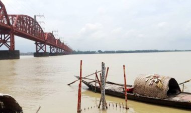 ঈশ্বরদীতে বেড়েই চলছে পদ্মার পানি, তলিয়ে যাচ্ছে ফসলি জমি
