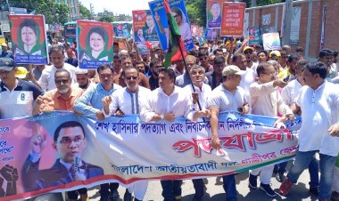 গাজীপুরে বিএনপির পদযাত্রায় জনতার ঢল