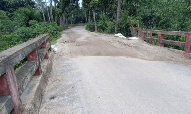 হেলে পড়া সেতুতে ঝুঁকি নিয়ে চলছে হাজারও মানুষ 