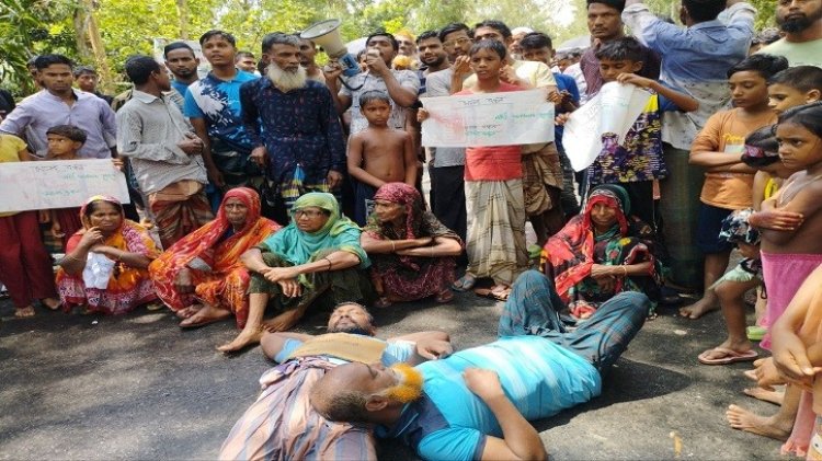 টাঙ্গাইলে ভাঙন রোধে ব্যবস্থা গ্রহণের দাবিতে সড়ক অবরোধ