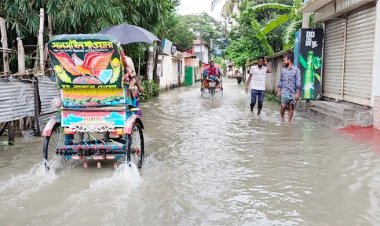 জোয়ারের পানি পটুয়াখালী শহরে