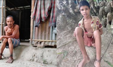 শিকলে বাঁধা আসাদুল ও হা‌বিবু‌রের দুর্বিষহ জীবন