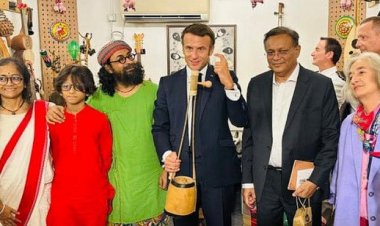 ম্যাক্রোঁর আগমনে সেজে উঠেছিল রাহুল আনন্দের বাড়ি