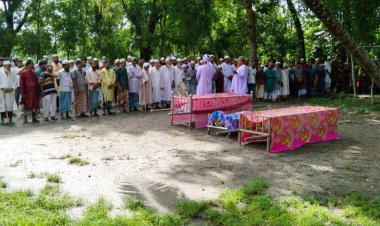  একসঙ্গে স্বামী-স্ত্রী-মেয়ের জানাজা, একই কবরস্থানে দাফন