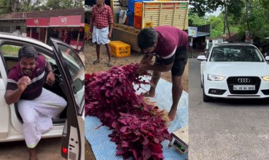 অর্ধকোটি রুপির গাড়িতে এসে লালশাক বিক্রি, ভাইরাল আধুনিক কৃষক