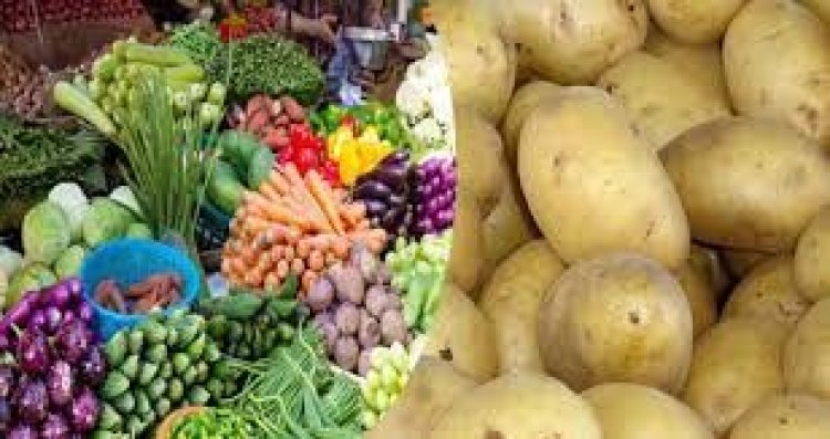 চড়া সবজি, চাল ও আলুর বাজার