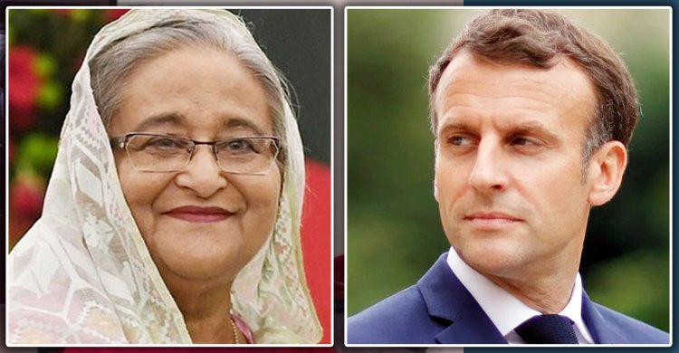 বিমানবন্দরে ম্যাক্রোঁকে অভ্যর্থনা জানাবেন শেখ হাসিনা