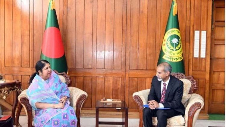 স্পিকারের সঙ্গে ইউনিসেফের দক্ষিণ এশিয়ার আঞ্চলিক পরিচালকের সাক্ষাৎ