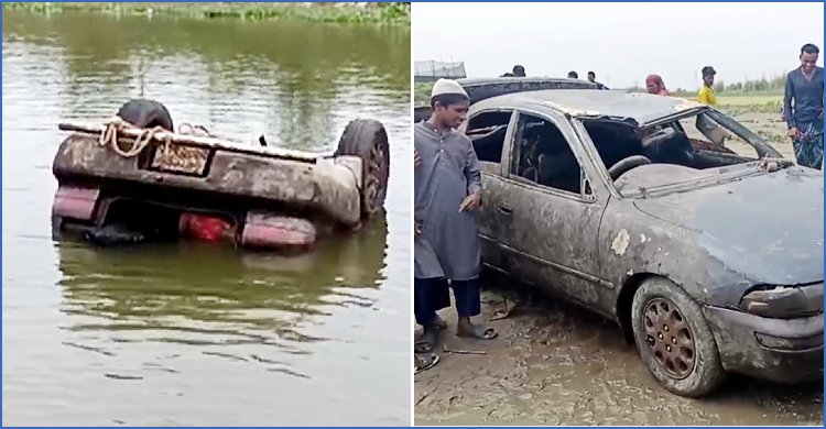 ব্রাহ্মণবাড়িয়ায় খালে ভেসে উঠলো প্রাইভেটকার