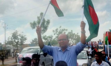 ফুলবাড়িয়া থেকে দুই শতাধিক গাড়ি নিয়ে রোড মার্চ গেলেন যুবনেতা করিম সরকার 