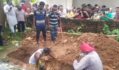 সাভারে দাফনের ২১ দিন পর ব্যবসায়ীর মরদেহ উত্তোলন