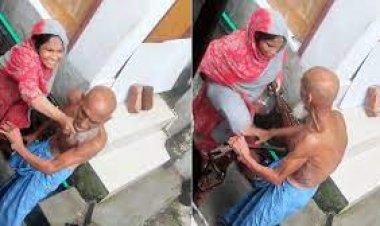 বাবাকে মারধরের ভিডিও ভাইরাল, মেয়ে আটক