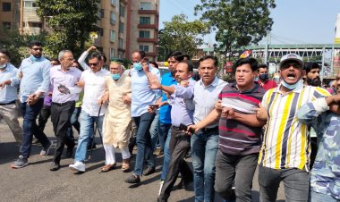 হরতালের সমর্থনে রিজভী-টুকুর নেতৃত্বে যুবদলের মিছিল