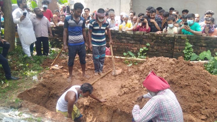 সাভারে দাফনের ২১ দিন পর ব্যবসায়ীর মরদেহ উত্তোলন