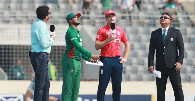 টস জিতে ইংল্যান্ডকে ব্যাটিংয়ে পাঠালো বাংলাদেশ