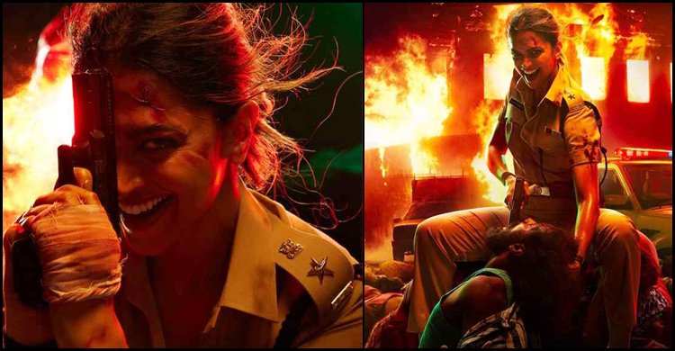 ‘লেডি সিংহাম’ রূপে নজর কেড়েছেন দীপিকা