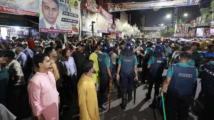 নয়াপল্টনে জলকামান রায়টকার মোতায়েন, নেতাকর্মীদের সরিয়ে দিচ্ছে পুলিশ