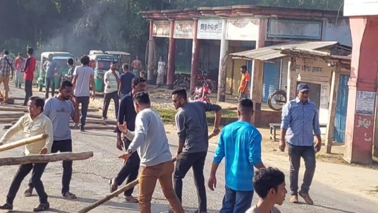 মৌলভীবাজারে ঢাকা-সিলেট মহাসড়ক অবরোধ
