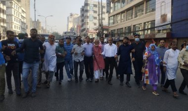 রুহুল কবির রিজভীর নেতৃত্বে রামপুরায় পিকেটিং