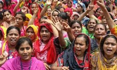 মজুরি বৃদ্ধি ও হামলার প্রতিবাদে গার্মেন্ট শ্রমিকদের দিনভর বিক্ষোভ