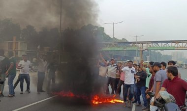 অবরোধের সমর্থনে বিএনপি নেতা শ্রাবণের নেতৃত্বে কুর্মিটোলা হাসপাতোলের সামনে বিক্ষোভ