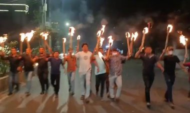 শ্রাবণের নির্দেশনায় ধানমন্ডিতে ছাত্রদলের মশাল মিছিল