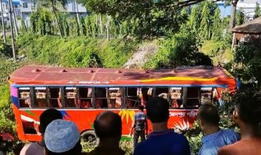 মুন্সিগঞ্জে বাস খাদে পড়ে একজন নিহত, আহত ২০