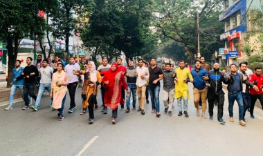  অবরোধের সমর্থনে ঢাকায় ছাত্রদলের বিক্ষোভ মিছিল