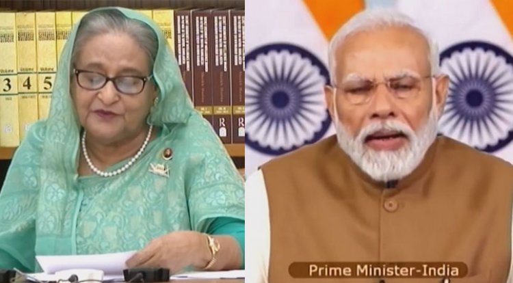 ৩ উন্নয়ন প্রকল্পের যৌথ উদ্বোধন করলেন হাসিনা-মোদি