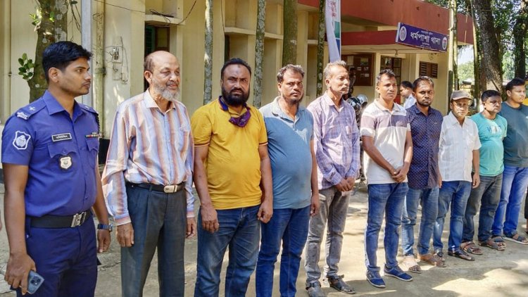ধর্মপাশা উপজেলা বিএনপির সভাপতিসহ আটক ৯