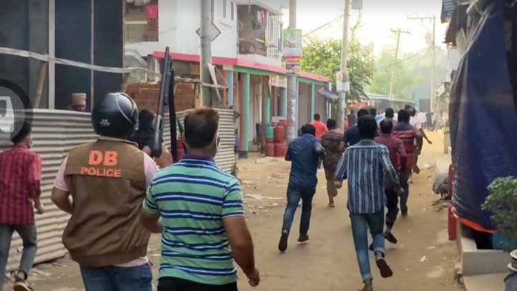 শ্রমিক পুলশের ধাওয়া-পাল্টা ধাওয়ায় গুলিবিদ্ধ ৩