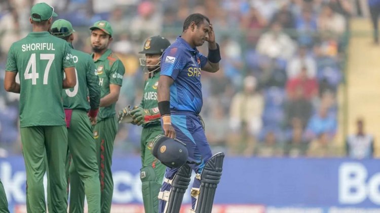 ইতিহাসে প্রথমবার, মাঠে নামতে দেরি করায় আউট ম্যাথিউস