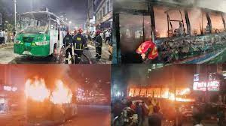 অবরোধের দ্বিতীয় দিন ১১ যানবাহনে আগুন