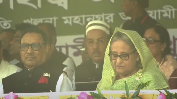 খুলনার মহাসমাবেশে যোগ দিয়েছেন প্রধানমন্ত্রী