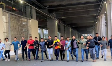 অবরোধের সমর্থনে ঢাবি ছাত্রদলের বিক্ষোভ মিছিল