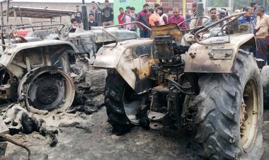 ডোমারে ৩টি ট্রাক্টরে আগুন, ক্ষতি ৩০লাখ টাকা