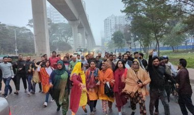 অবরোধে রাজধানীতে রিজভীর নেতৃত্বে মিছিল ও পিকেটিং