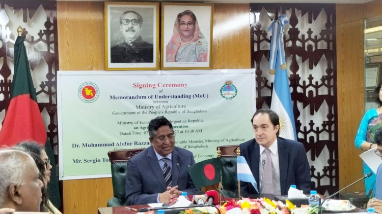 দ্বিপাক্ষিক সহযোগিতা বাড়াতে বাংলাদেশ ও আর্জেন্টিনার মধ্যে সমঝোতা