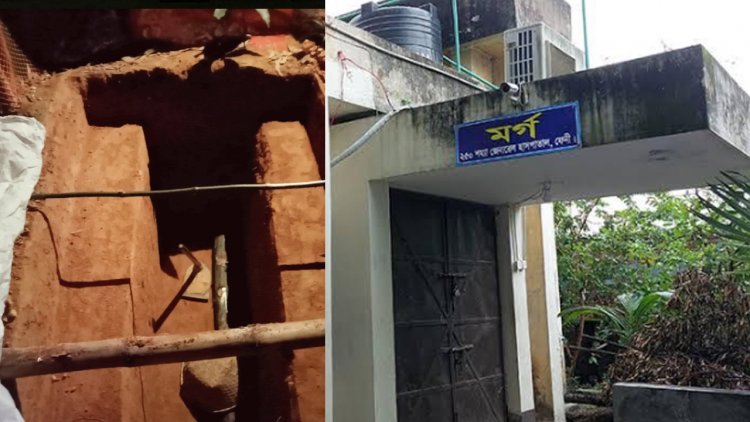 কবর প্রস্তুত করে মর্গের বাইরে ছেলের মরদেহের ২৪ ঘন্টা অপেক্ষায় বাবা-মা