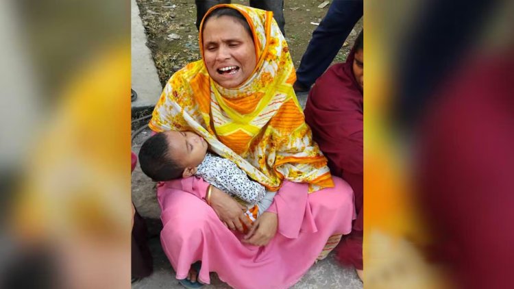স্বামীর লাশ নিতে মেয়েকে নিয়ে মর্গে সাজনা