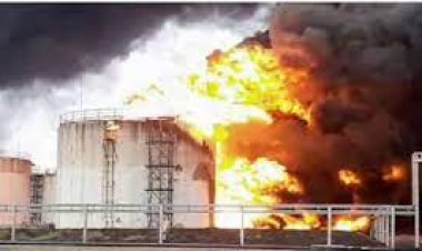 ইউক্রেনের ড্রোন হামলায় রাশিয়ার তেলের ডিপোতে ভয়াবহ আগুন